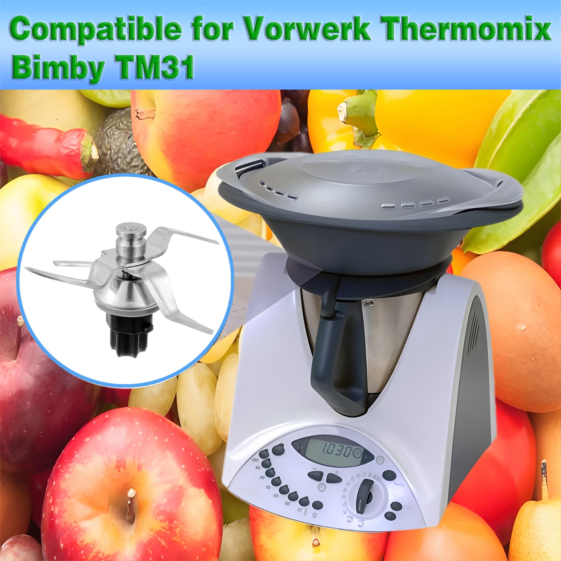 Couteau Lame de Rechange pour Thermomix TM31 de Vorwerk avec pièces de