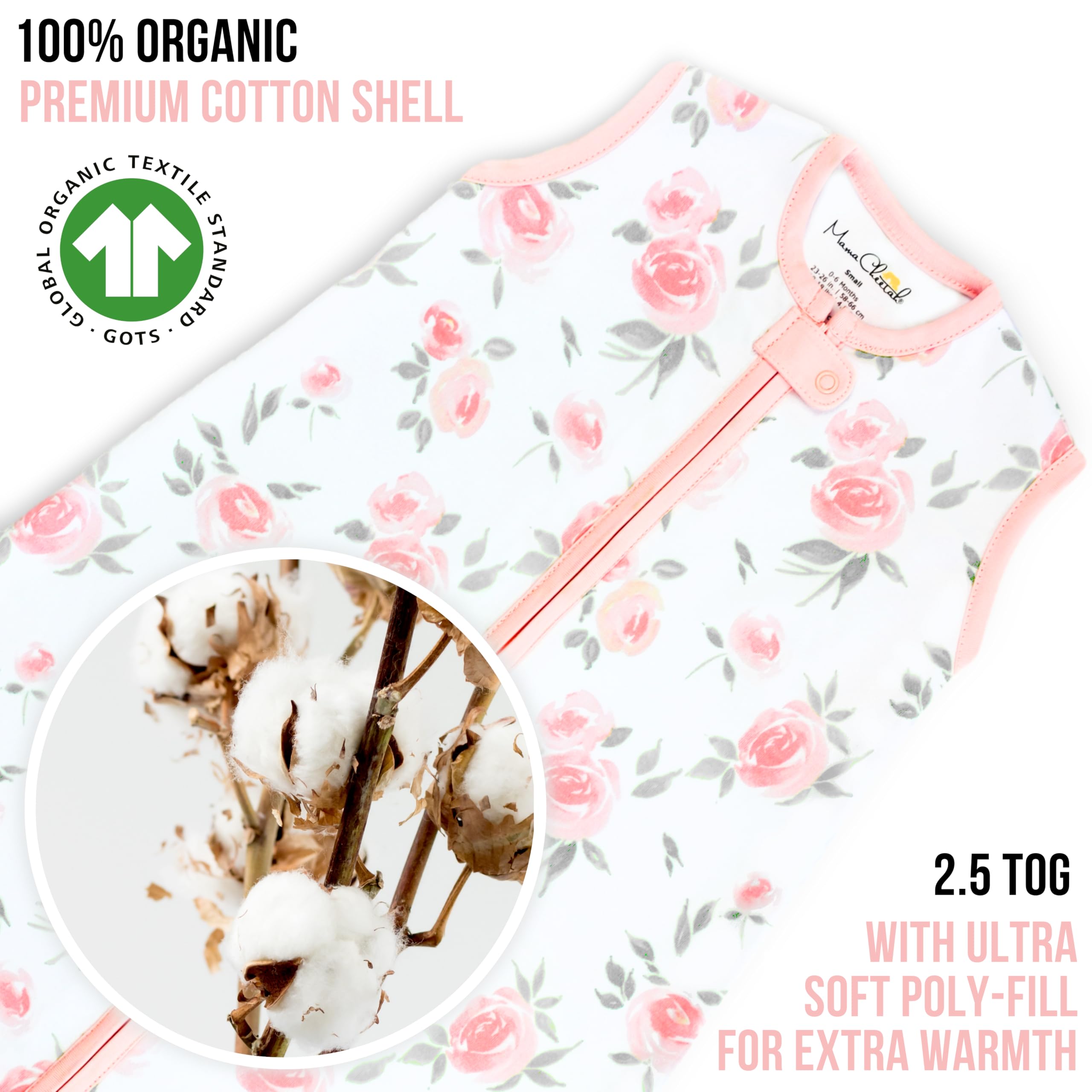 Babyschlafsack aus Bio-Baumwolle 2.5 TOG Winter Schlafsack 2er-Pack