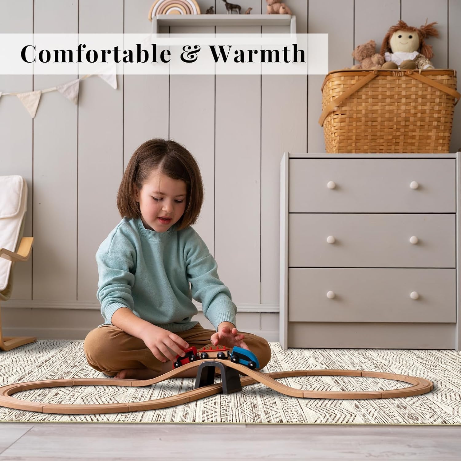2x8 Washable Kitchen Runner Rug: Modern Moroccan Runners for Hallway Soft Non Slip Rugs with Rubber Backing Low Pile Thin Waterproof Floor Carpet for Entryway Bedroom Bathroom Indoor 2x8 Beige