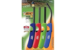 BIC EZ Reach Multi-Purpose Utility Lighter 4-Pack: 3 Fixed Wand, 1 Flexible Wand