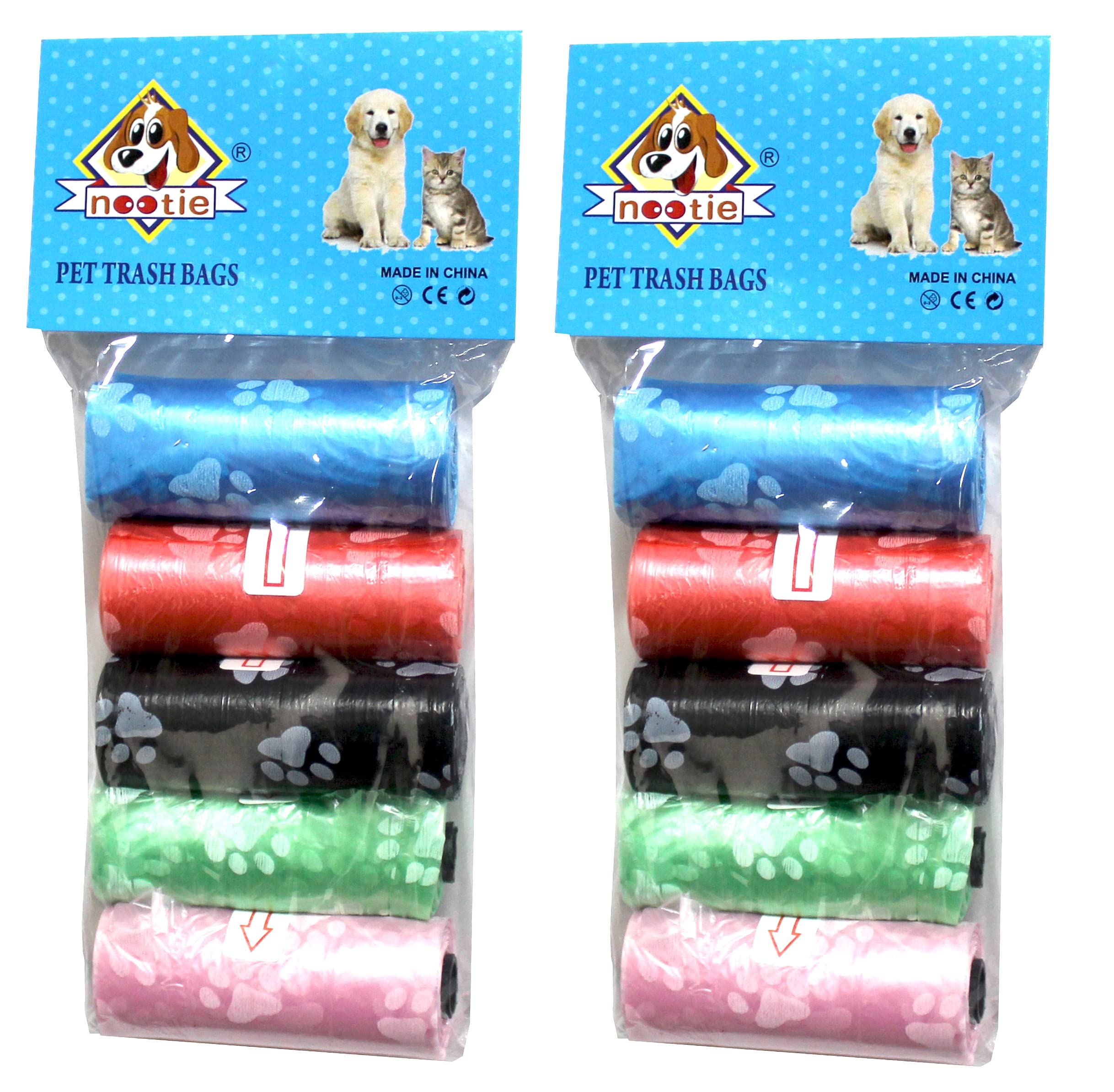 Nootie Poop Bag Refills, Biodegradable Poop Bags Dog/Puppies/Cat | Paw Print (Pack of 10 (150 Bags)) (B09RH1PM5C) Amazon Price History, Amazon Price Tracker