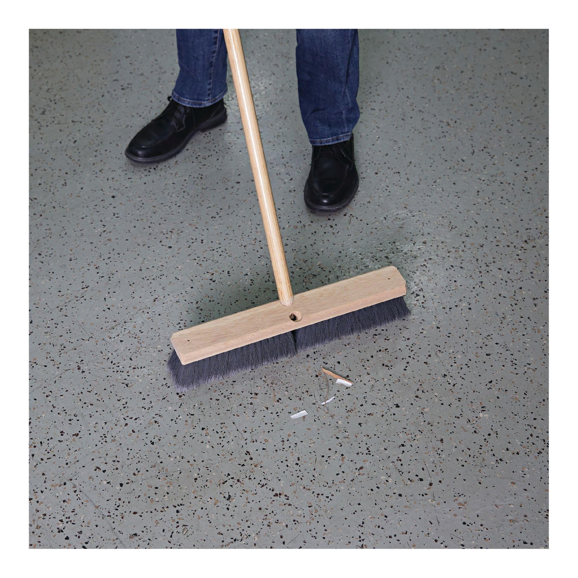 Boardwalk bwk20424 piso cepillo de cabeza 3 "Gray Marcados Polipropileno 24,"