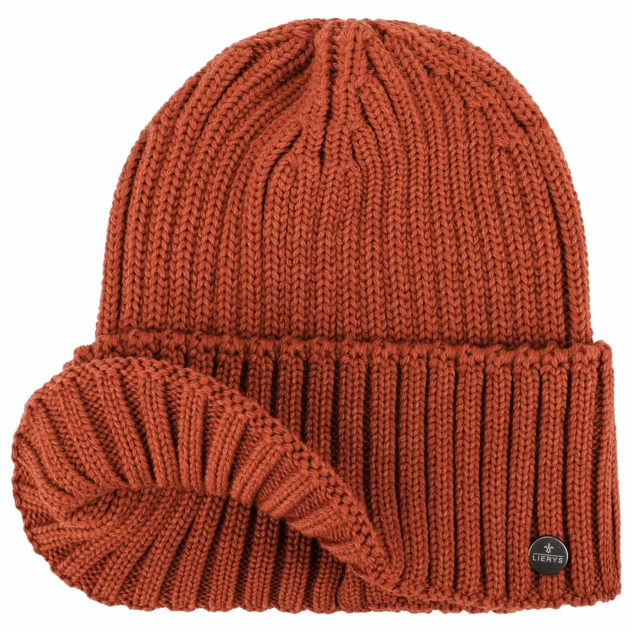 Lierys Bonnet en Tricot a Revers Merinos Fabrique en Allemagne Unisexe Automne Hiver