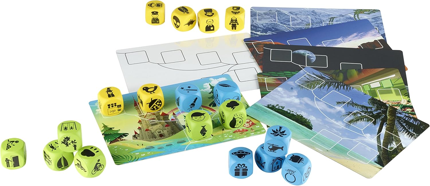 Learning Resources- Set de Actividades con Dados para Construir Historias Plot Blocks, Color (LSP7328-UK)