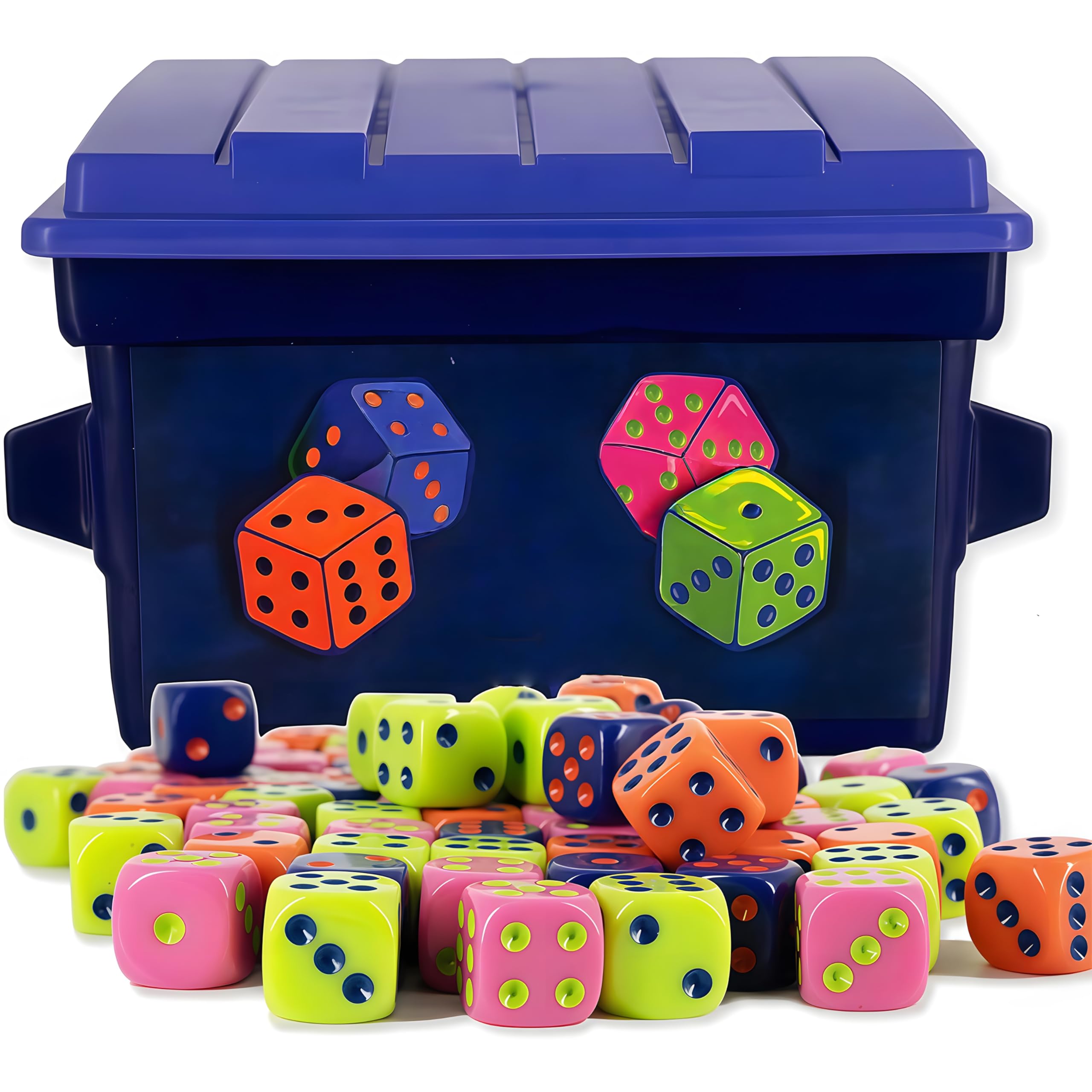 NIEEKRUN Quick-Paced Family Dice Game with 80 Colorful Dice and Storage Bin Family Interactive Party Game Fun Gift Idea for Adults, 2-8 Players