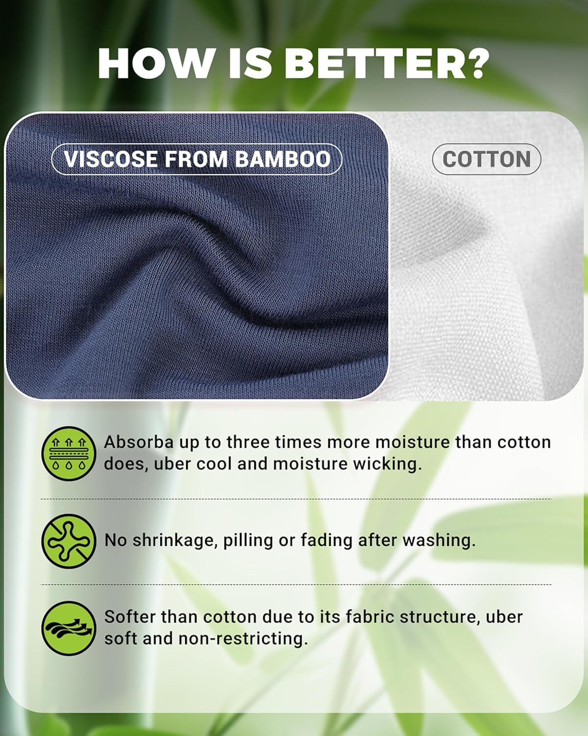 BAMBOO COOL Womens Underwear, Moisture-Wicking Briefs, Soft and Breathable Panties, Mid Waist, 5-Pack - Image 4