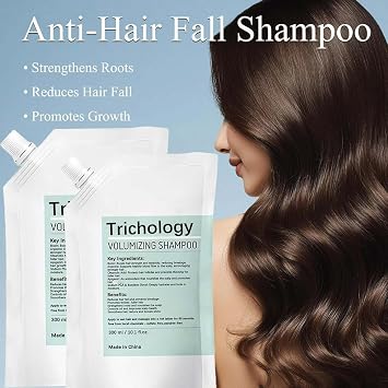 Tricholoy Anti-Hair Fall & Less Shedding & Volumizing Shampoo, Fuller Hair, Enhances Elasticity, Deep Hydration, Strengthens Roots, Suitable for Everyone (1)