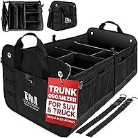 TRUNKCRATEPRO XL Trunk Organizer for SUV, Truck, Car - Premium Heavy-Duty Foldable Cargo Storage with Expandable Compartments