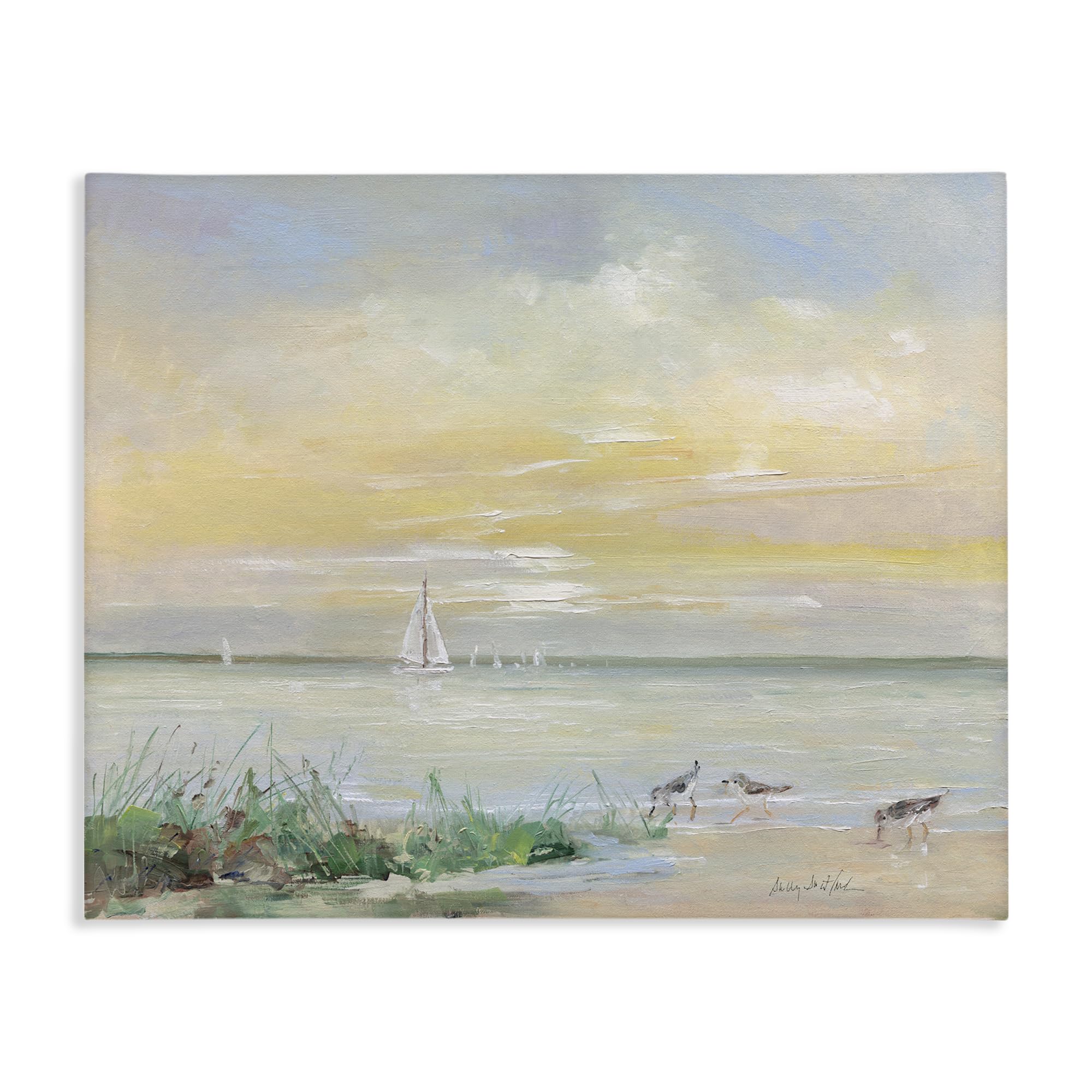 Sailboats Sanderlings, 16 x 20 Inch Canvas Wall Art
