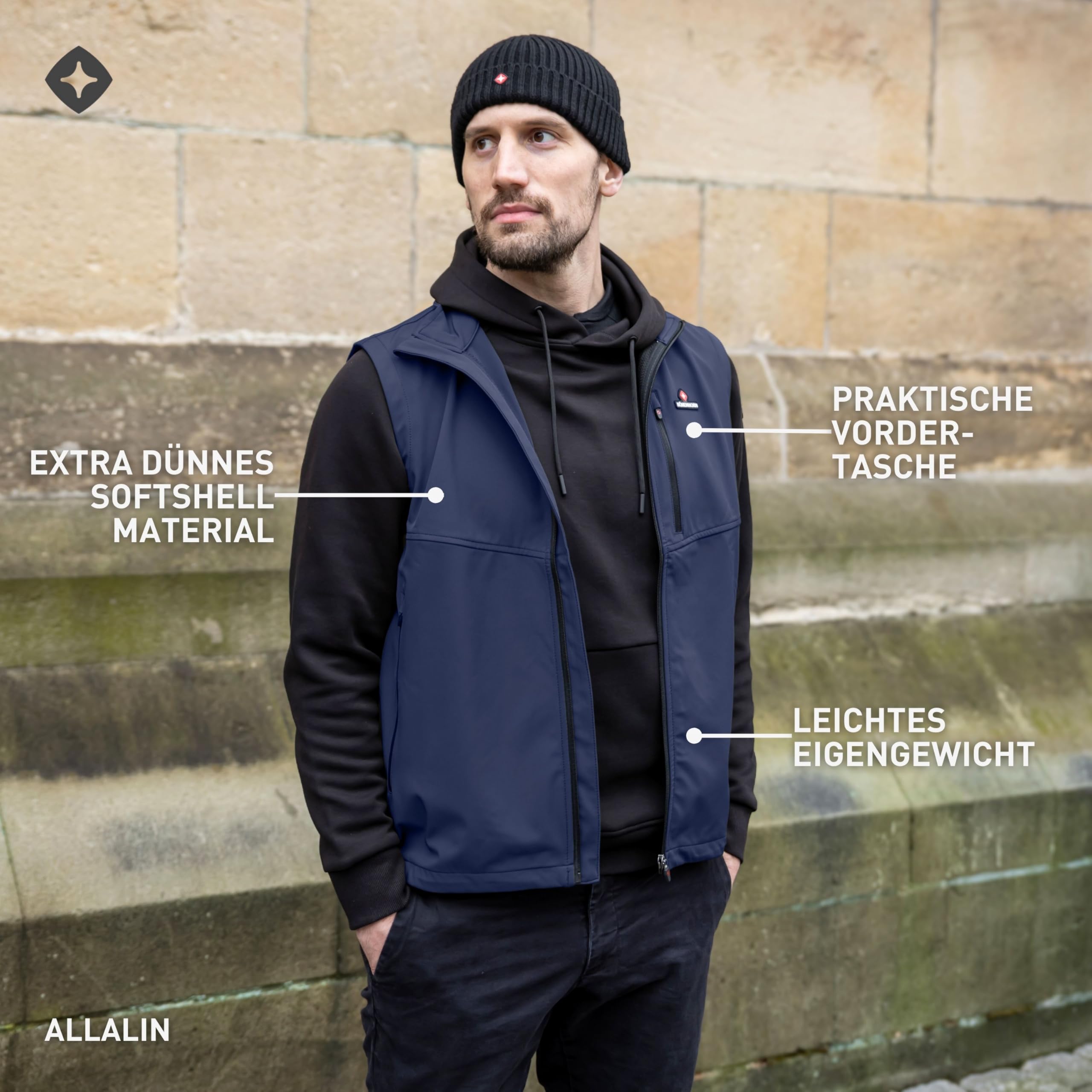 Höhenhorn Allalin Veste légère softshell pour homme