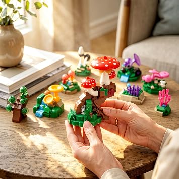 JMBricklayer 12イン1 マッシュルーム組み立てセット 大人用 ウッドランドデコレーション