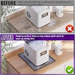 Mxclimate Matelas de comptoir pour fabricants de glaces, portable Mini Counter Top Nugget Ice Maker Tapis antidérapants en silicone imperméable pour les appareils de cuisine (12 x16 dans)