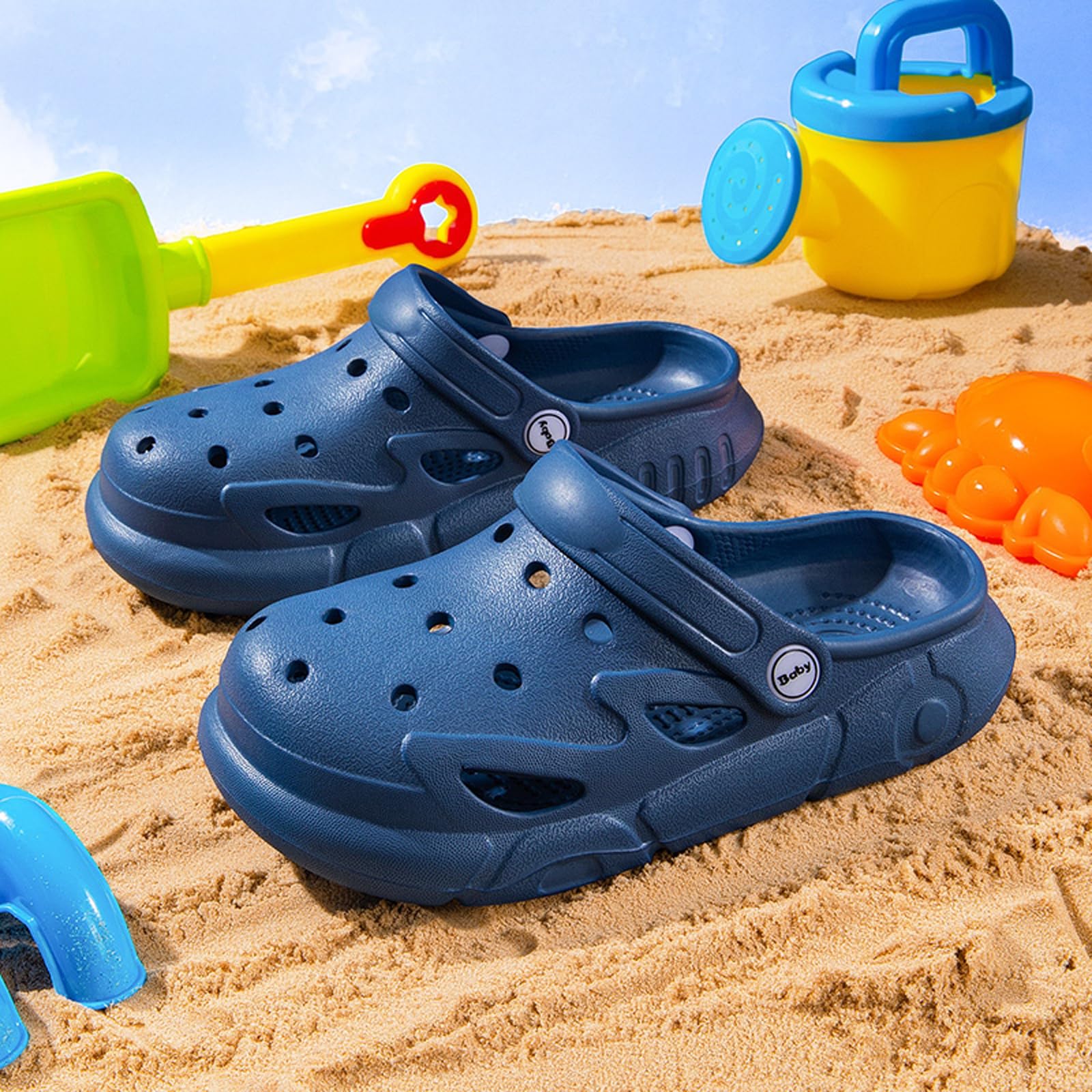 CERYTHRINA Kinder Clogs Eva – Leichte Slip-On Gartenschuhe für Jungen & Mädchen, rutschfest, atmungsaktiv, mit Fersenriemen, Sommer Hausschuhe für Strand, Garten & Zuhause