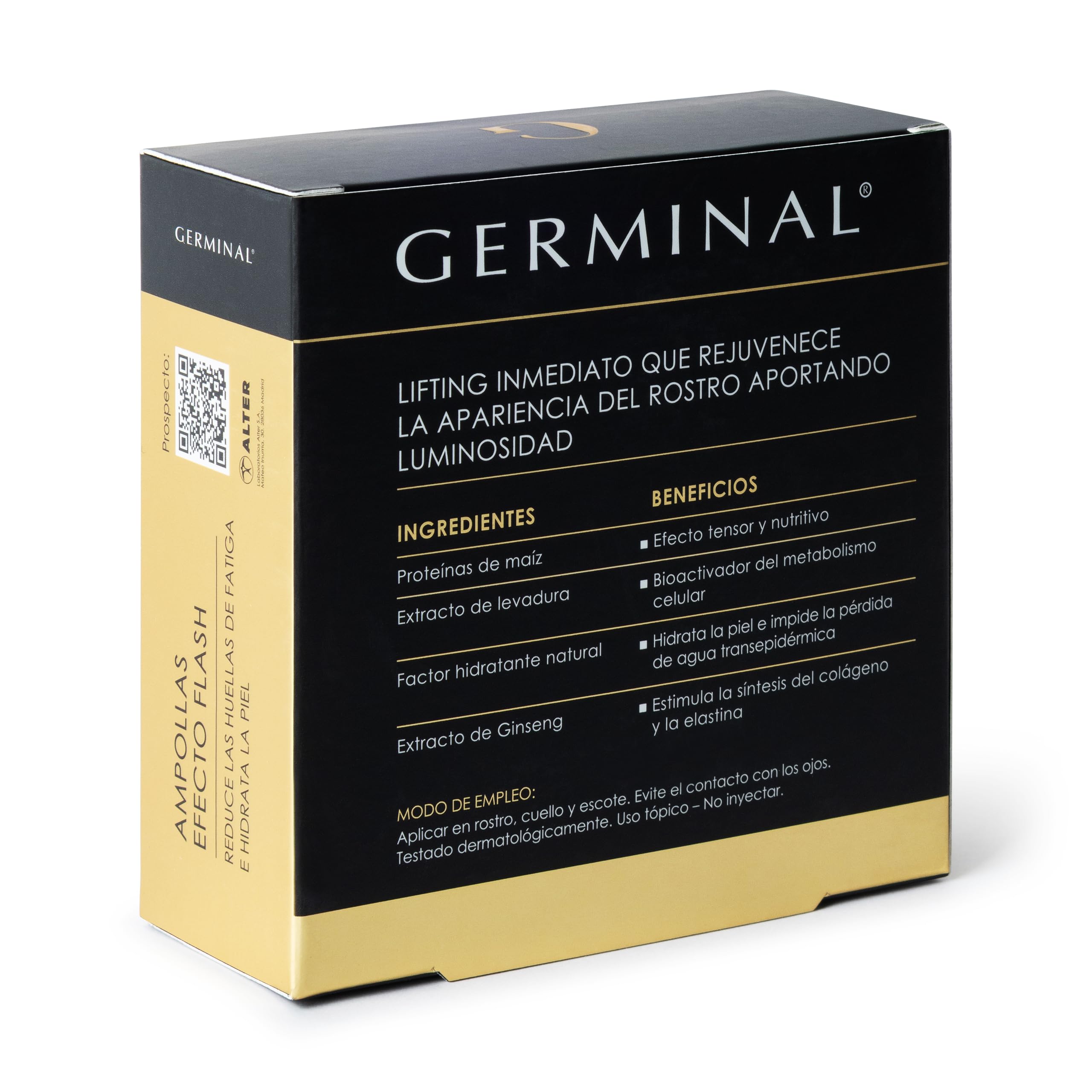 GERMINAL - Azione Immediata Fiale Effetto Flash, Lifting Istantaneo, Pelle Radiosa e Idratata (10 Fiale x 1,5 ml)