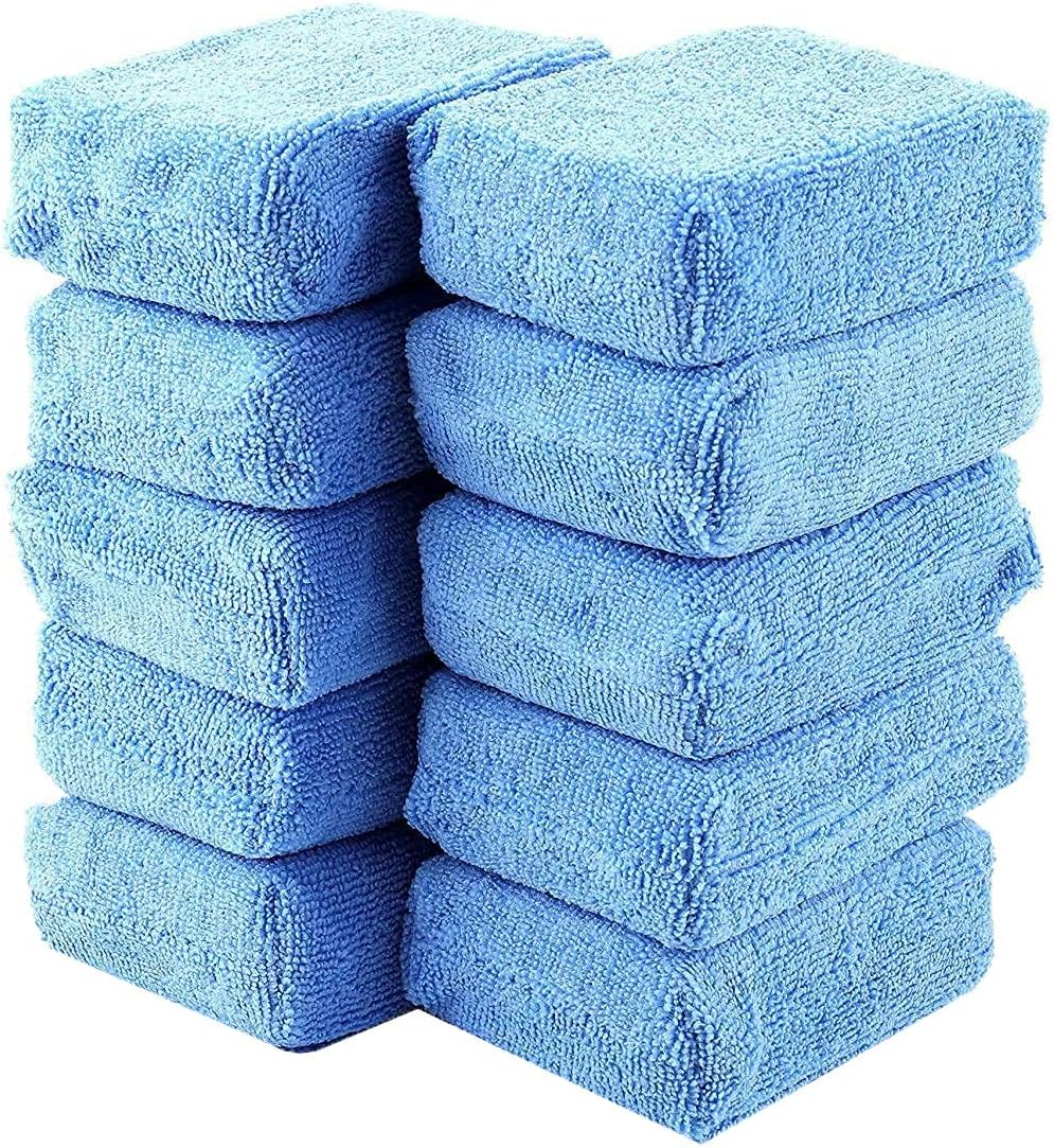 Autocare 10 Pack Car Wax Applicator Pad Rectangle Foam