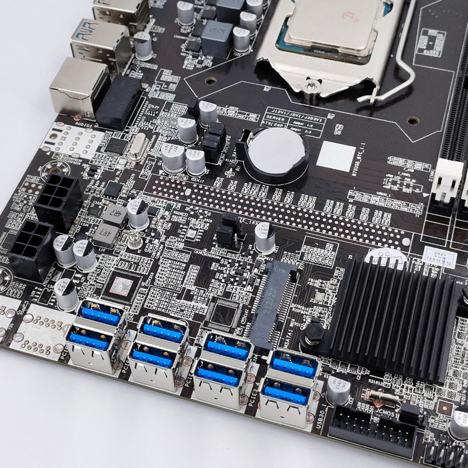 Czarna płyta główna B75 USB-BTC, wysoka prędkość CPU płyta główna | Combo, standardowe części komputerowe, aktualizacja komputera, jednostki e-sportowe do szybkiego użytkowania, dla zwiększenia