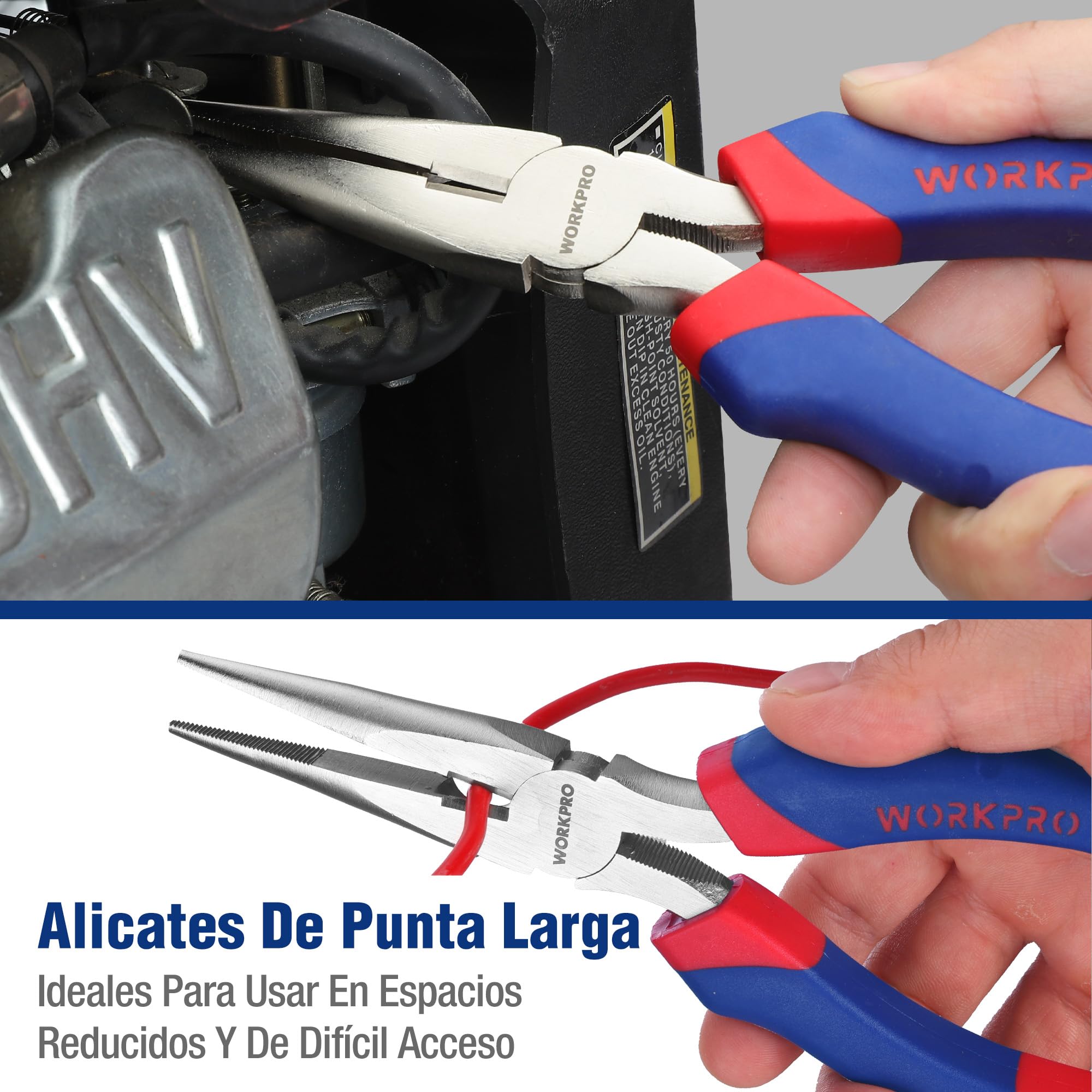 Juego de alicates y llaves inglesas para bricolaje, de acero cromo vanadio, 5 piezas, de WorkPro