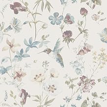 Heroad Boho Floral Bird Botanical Wallpaper Beige Neutral Peel and Stick Wallpaper Vintage Nature Contact Paper Removable Self Adhesive Renter Friendly for Cabinets Bedroom Vinyl 17.3 x 78.7