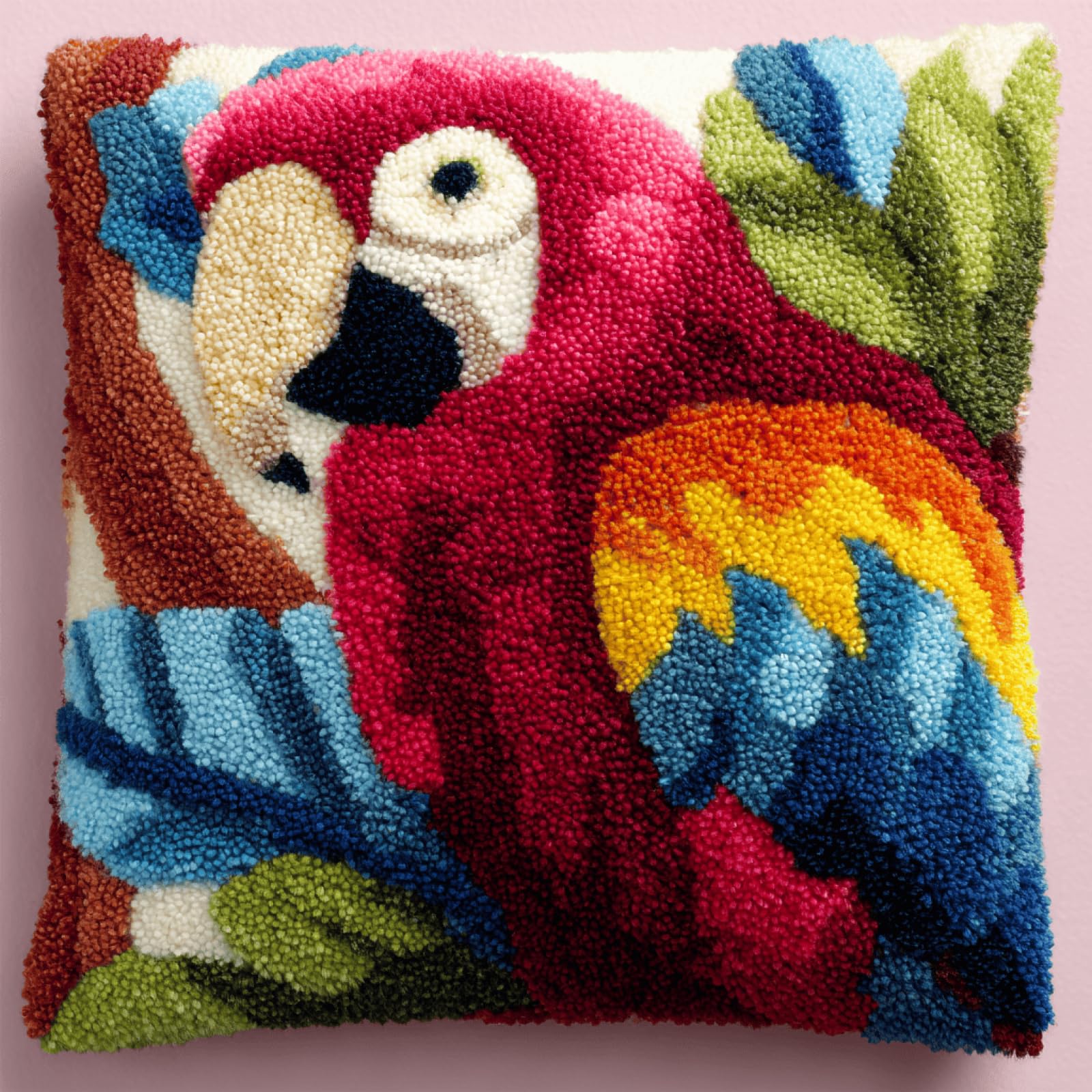 kitphoenix Latch Hook Cushion Kit Gift Set Parrot