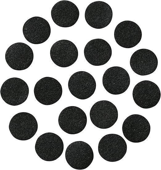 Black Adhesive Felt Circles: Variety of Sizes: ½”, ¾”, 1" or 1.5" Wide; Package Sizes for Wholesale Pricing, Die Cut Stickers Ready to use for DIY Projects & Crafts (48 Count 1/2", Black)