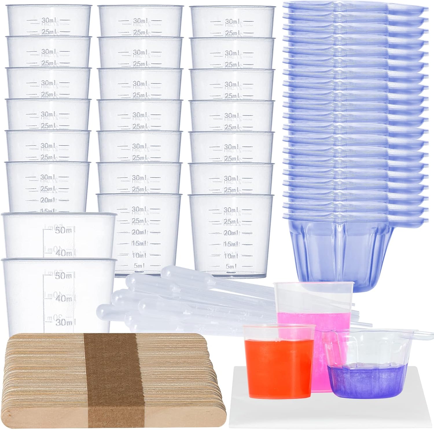 KISREL 284PCS Epoxy Resin Mixing Cups Kit, Resin Supplies