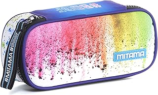 ASTUCCIO MITAMA OVALE COLOR SPLASH COMPATTO SCUOLA MEDIA SCUOLE SUPERIORI COMPLETO DI NUOVO CONTENUTO SCOLASTICO FLUO