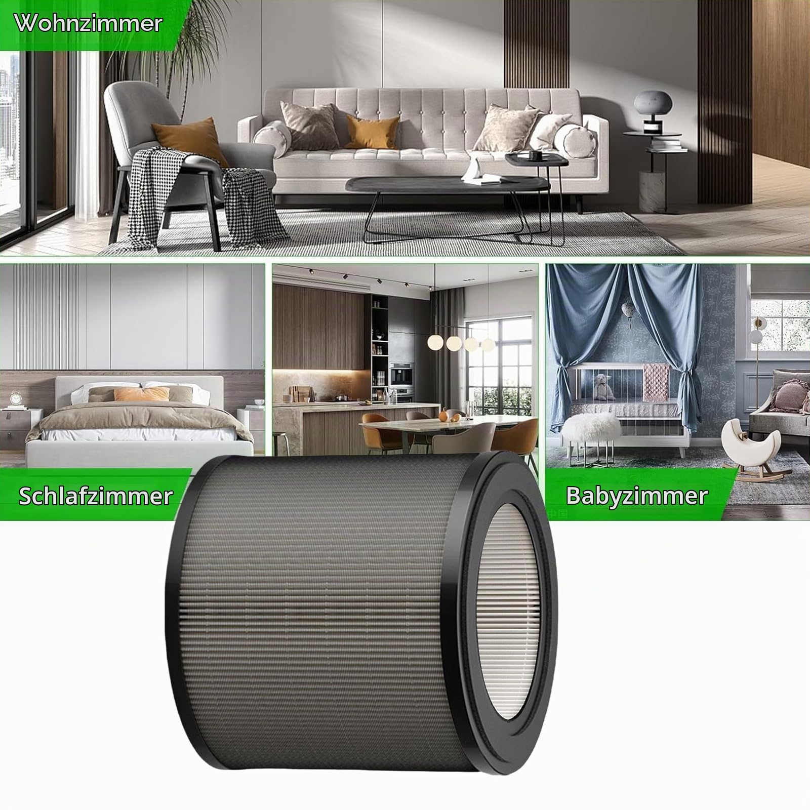 FY0900 Ersatzfilter Kompatibel mit Philips 900 Serie AC0920/10 AC0921/14 Luftreiniger 2-in-1 H13 Ersatz HEPA Filter FY0900/30, 2 Stück