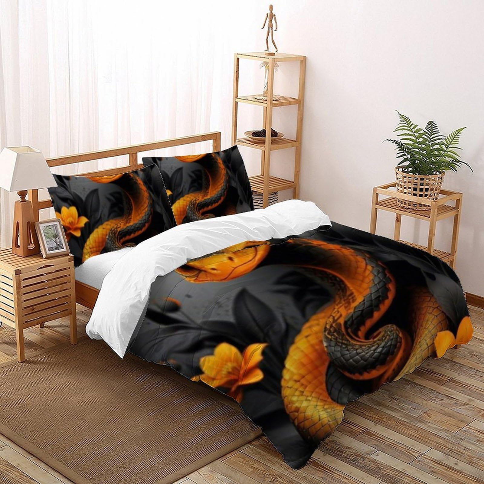 Housse de couette 3D enfants 200x200 cm avec sa taie d'oreiller douce