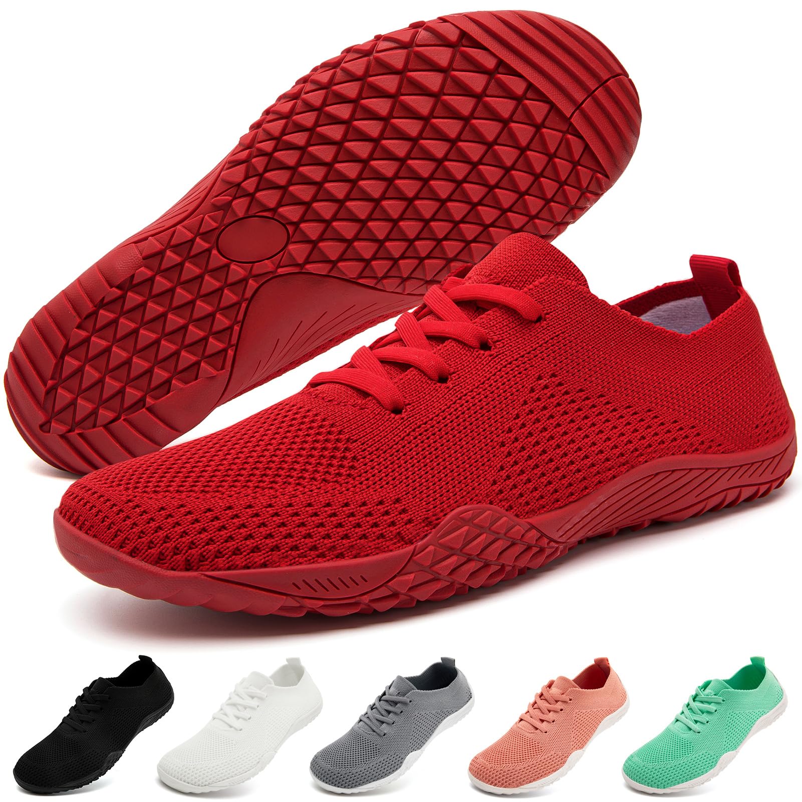 RJYWGS Barefoot Shoes Women Tennis Slip On Sneakers for Women Gym Running Zero Drop Workout Trail Minimalist Shoes
