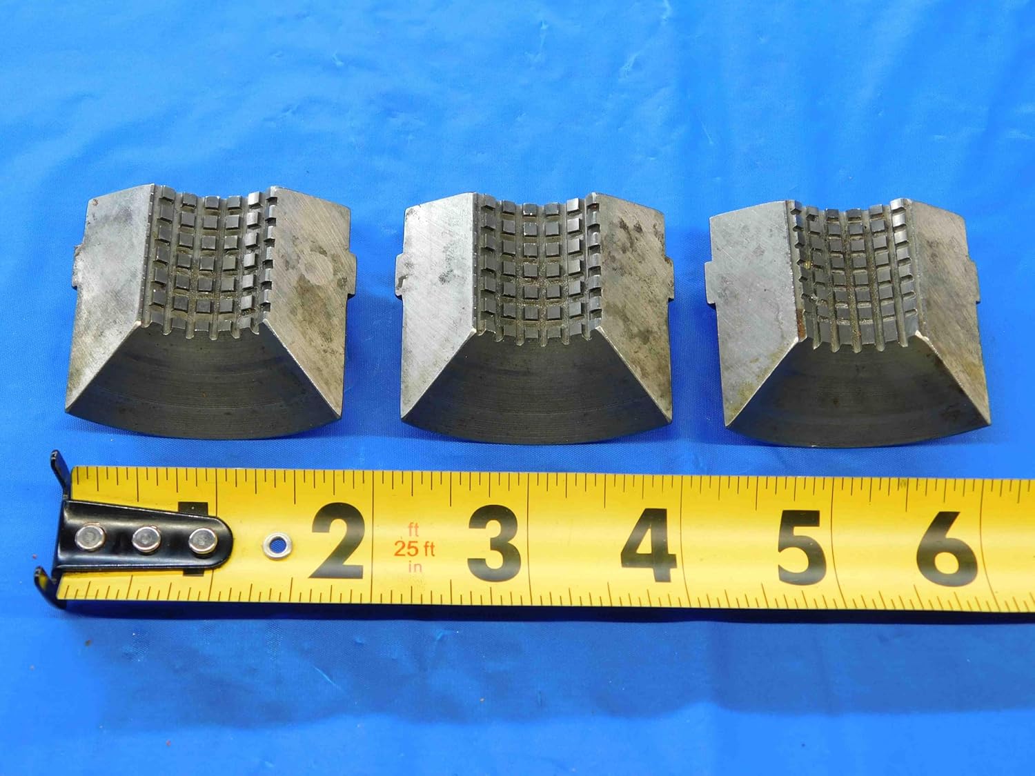 3pc Set HARDINGE S20 Collet Pads Round Serrated 1" 1.0 USA Made - JC2735BH3