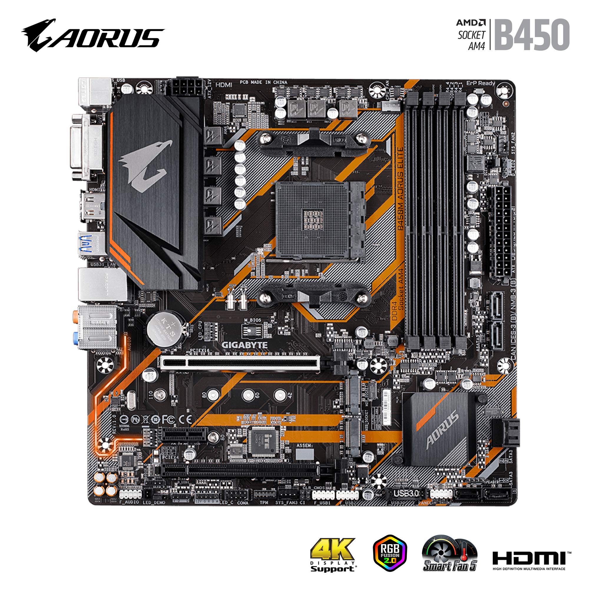 Amazon.in: Buy GIGABYTE B450M AORUS Elite Motherboard with Hybrid