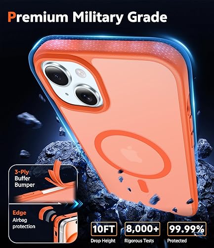 Miniatura 139 de Fntcase Funda para iPhone 15 Plus y 14 Plus de 6.7 pulgadas, magnética, a prueba de golpes de grado militar, antiamarilleo, delgada, protectora