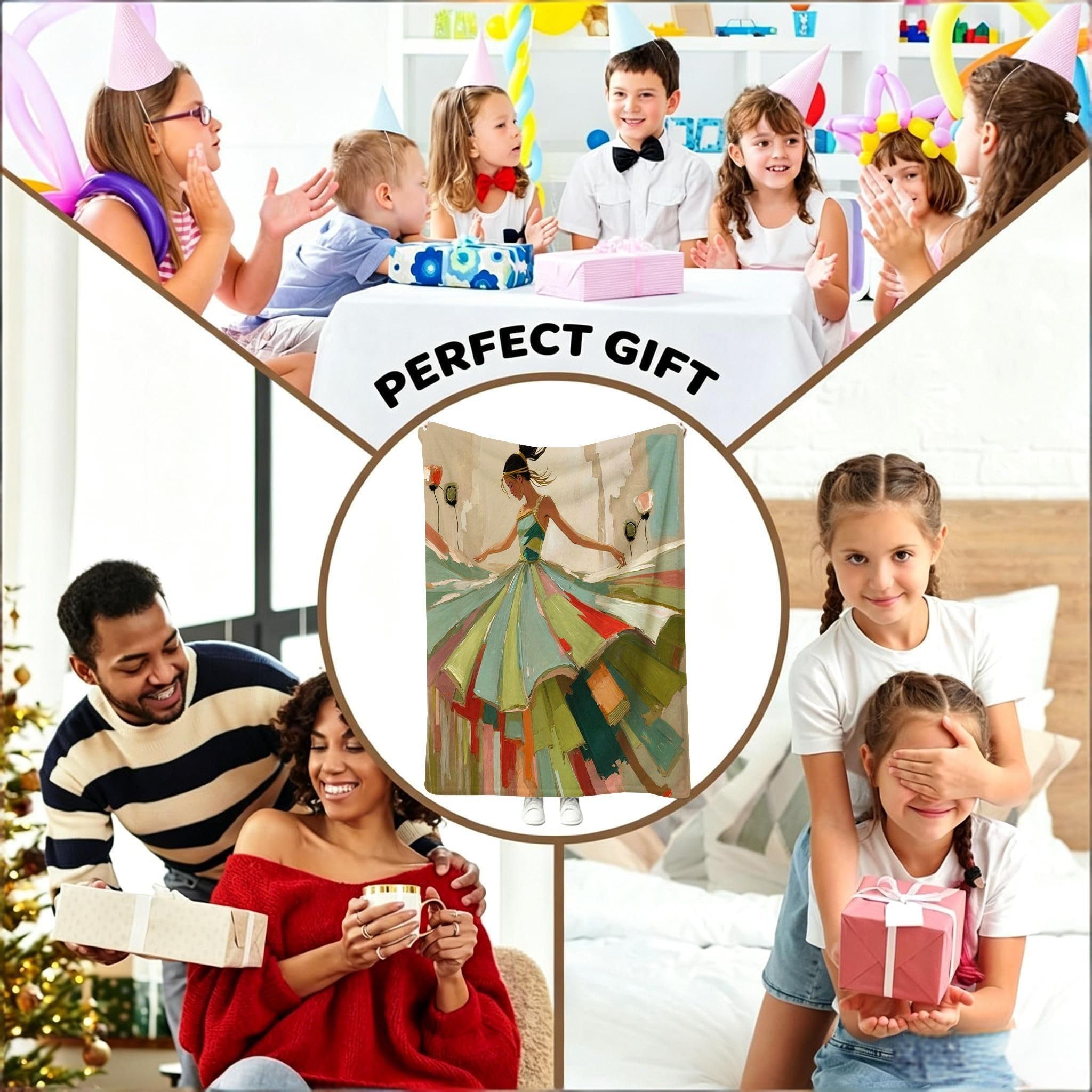 Coperta Pile Matrimoniale 240x260 cm Ragazza Verde, Coperta XXL Super Morbida Multiuso Come Copriletto o Plaid da Salotto, Calda e Leggera, Protezione dal Freddo, AW5142