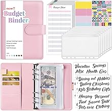 Sooez Budget Binder with Money Saving Challenge, Money Saving Binder with Cash Envelopes, Expense Sheets, Challenge Tracker & Category Labels, Envelope Savings Challenges Book for Home Office School