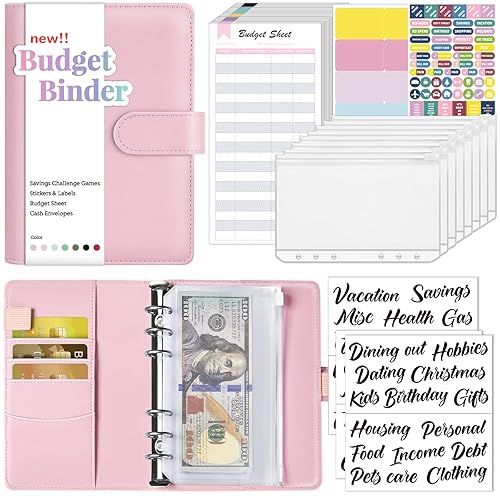 Sooez Budget Binder with Money Saving Challenge, Money Saving Binder