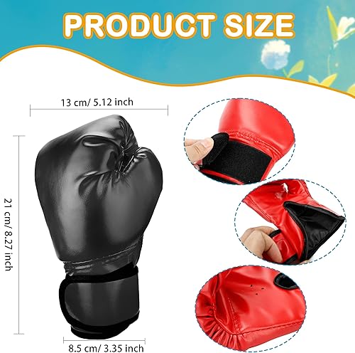 Miniatura 2 de 4 pares de guantes de boxeo para niños, guantes de boxeo para niños y jóvenes, 4 colores