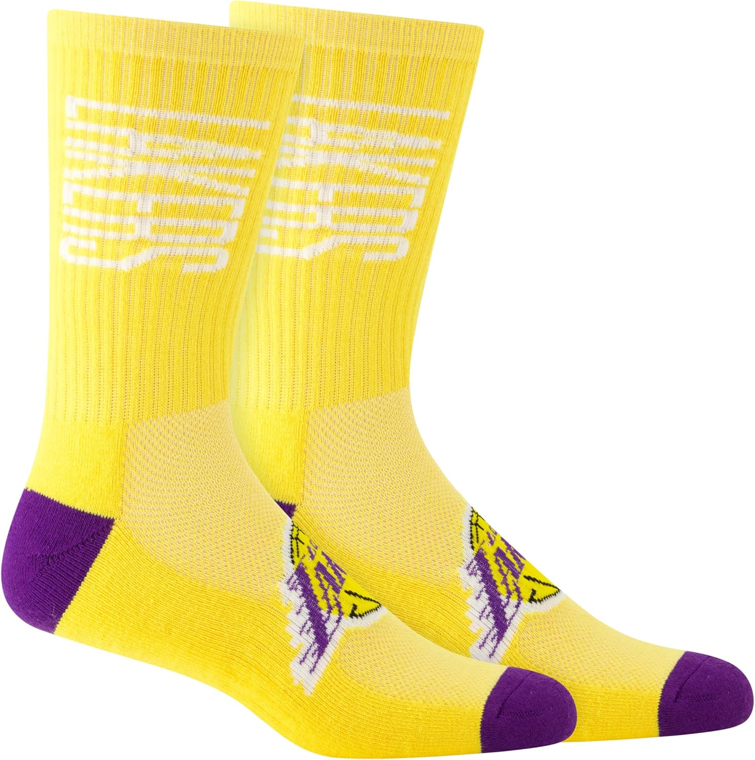 Ultra Game Men's NBA Official Athletic Cushioned Vertical Attack Team Crew Socks-3 Pack - Image 3