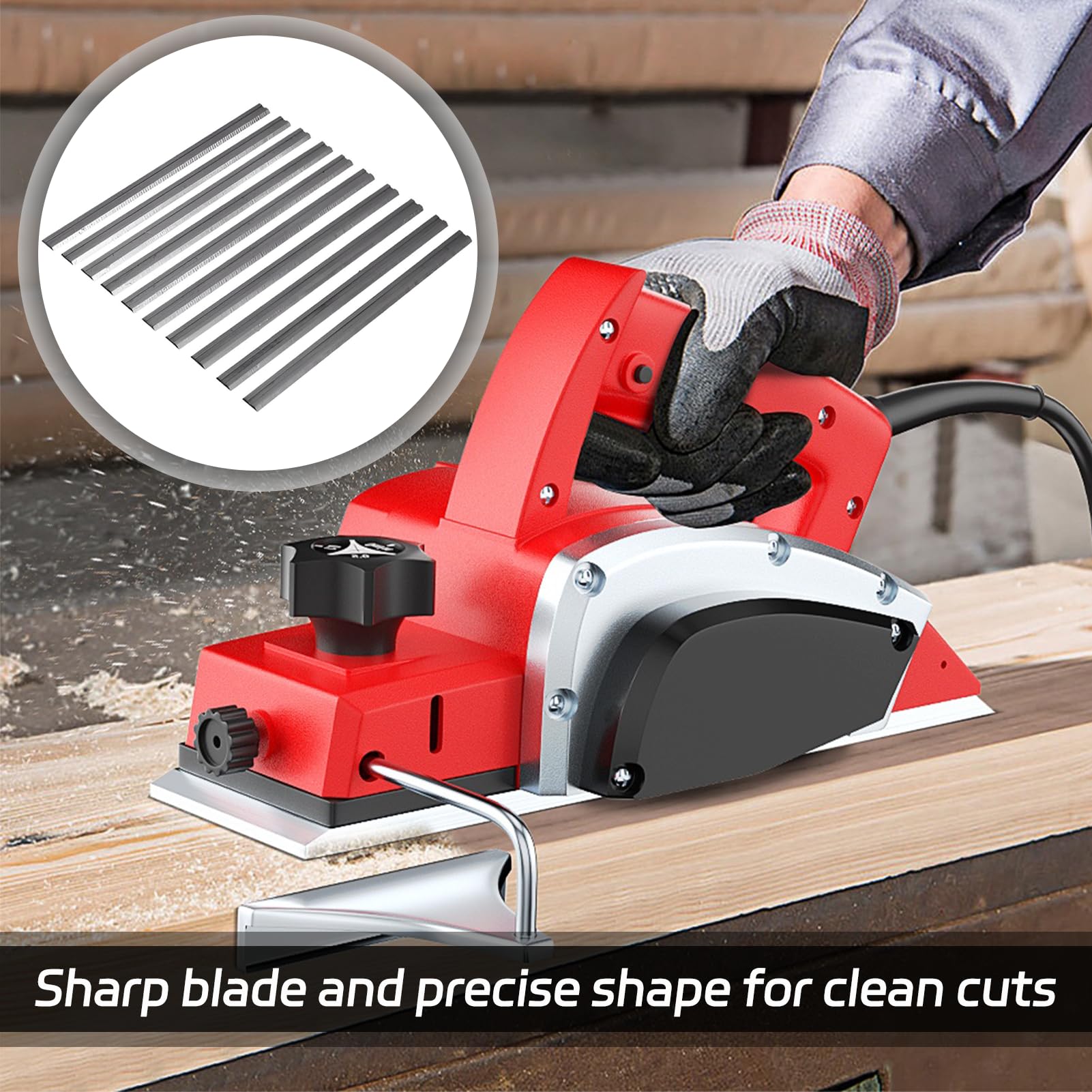10 pezzi, lame per pialla 82 mm, 82 x 5,5 x 1,2 mm, lama Hss elettrico, lama di ricambio professionale per macchine per la lavorazione del legno, taglio Maklta, Bosch