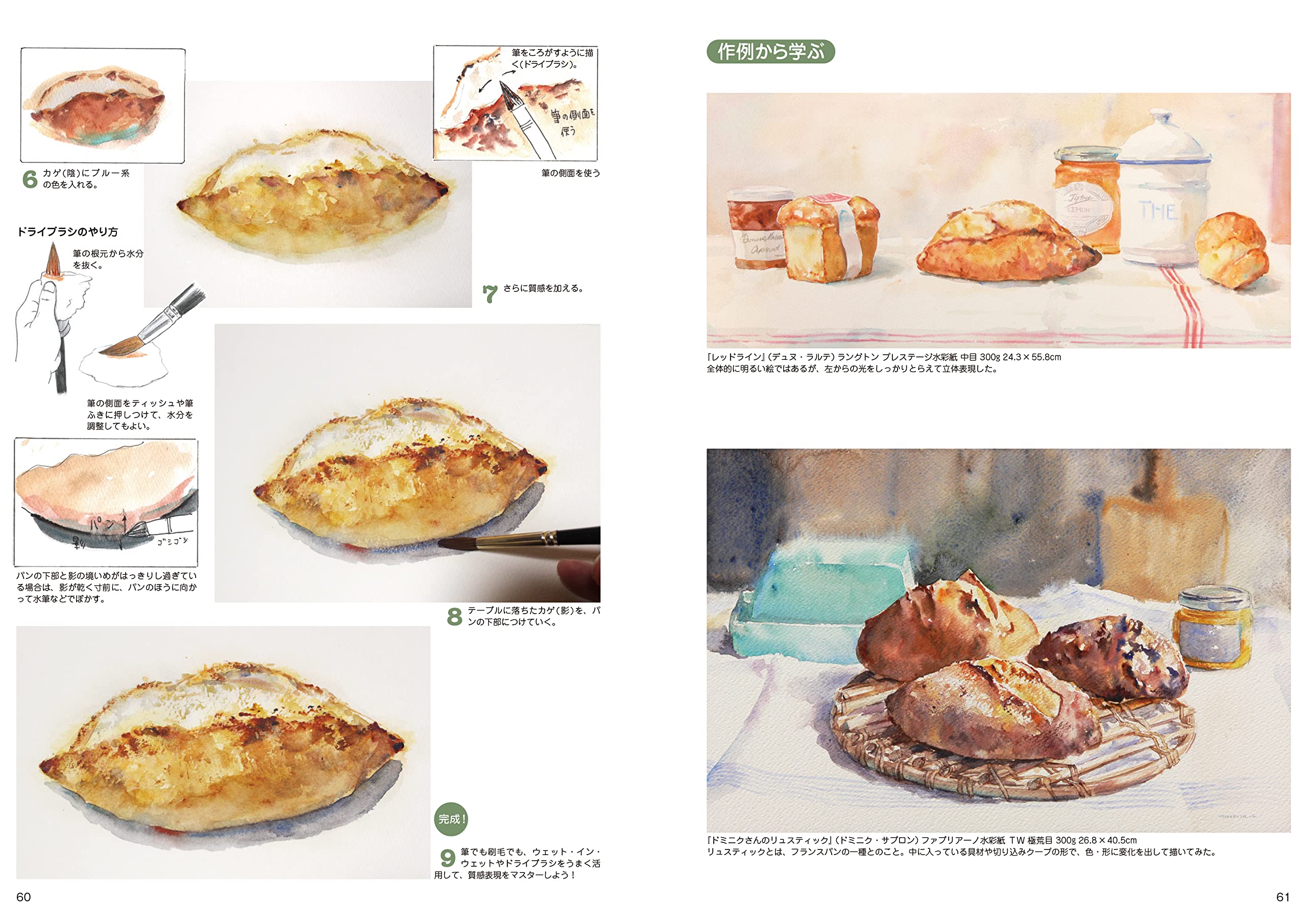 透明水彩 おいしい卓上静物の描き方 つるつる ざらざら 基本はパンから学ぶ 守田篤博 本 通販 Amazon