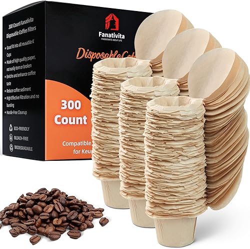 Miniatura 7 de 200 filtros Fanativita K Cup desechables con diseño de tapa Genius, se adaptan a todas las tazas K reutilizables para Keurig (sin blanquear)