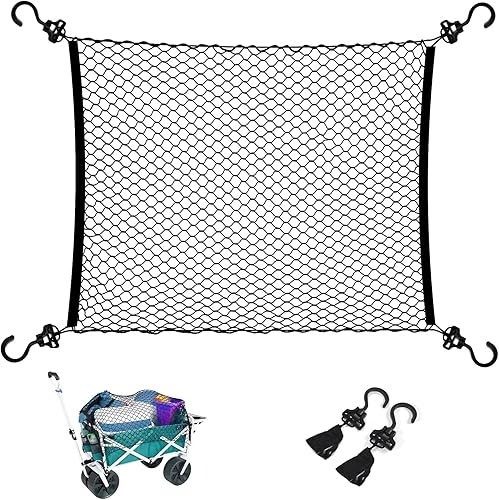 Miniatura 1 de Red de carga para carrito de playa, redes de carga de automóvil para carro plegable utilitario, carrito de jardín, carrito plegable con bolsa de