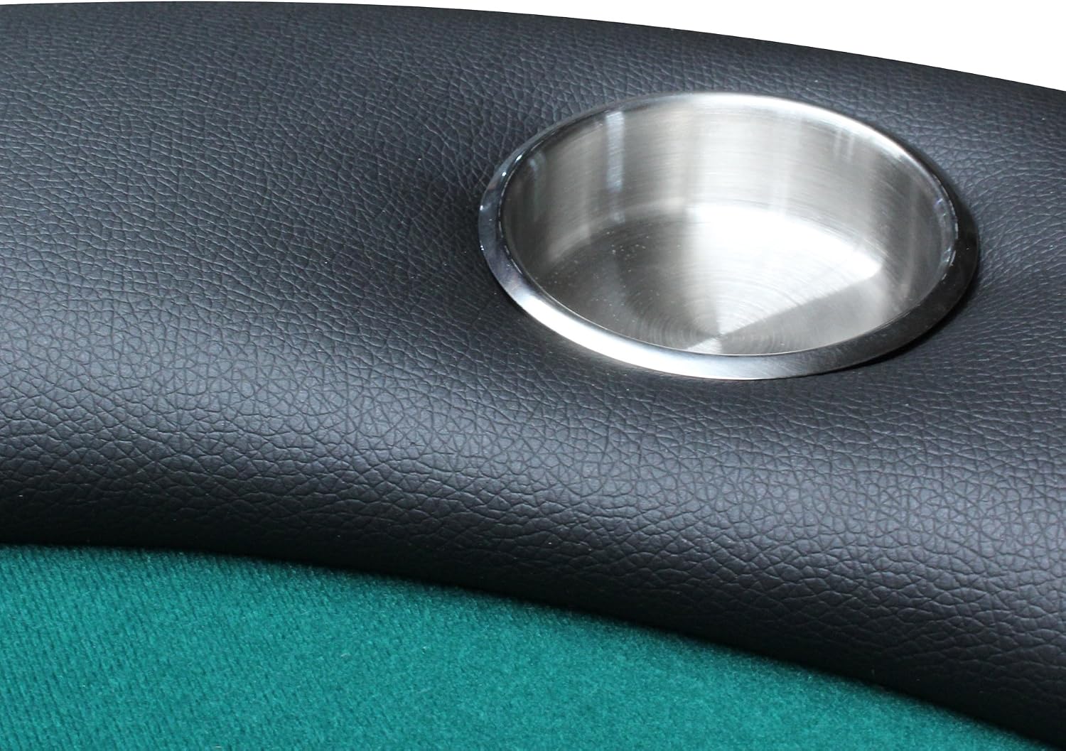Foldable Poker Table for 8 Players 73" Light Series with Cup Holders, Green