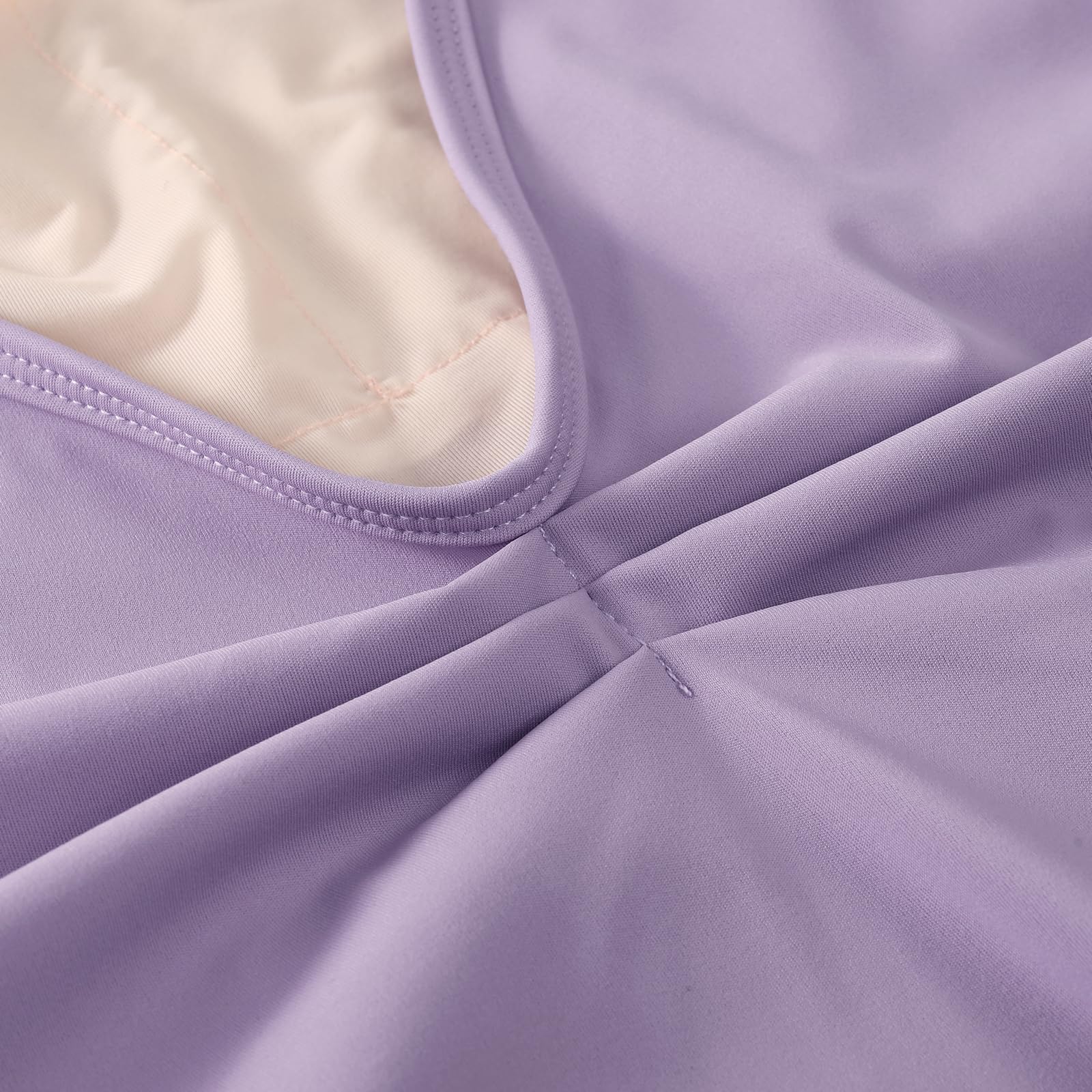 HROYL Femme Justaucorps de Ballet Danse Gymnastique Sans Manches Body de Danse Classique Leotard, C11-Violet pale,S
