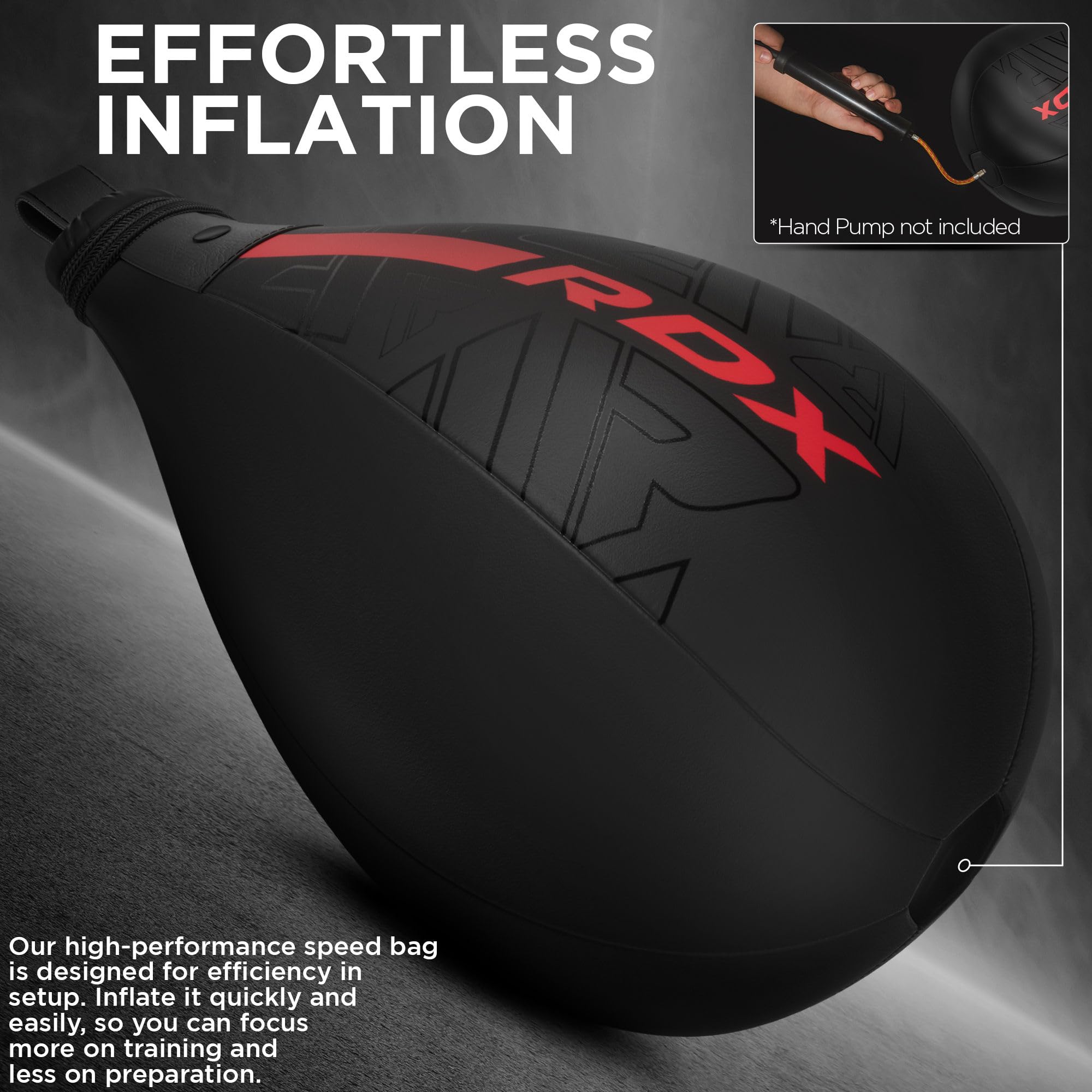 RDX Pera de Boxeo con Giratorio, Cuero Maya Hide, Bolsa de Velocidad MMA con Vejiga Extra, Saco de Velocidad Rapida para Kick Boxing Gimnasio Saco de Boxeo Fitness Gimnasio Combat Sport Set