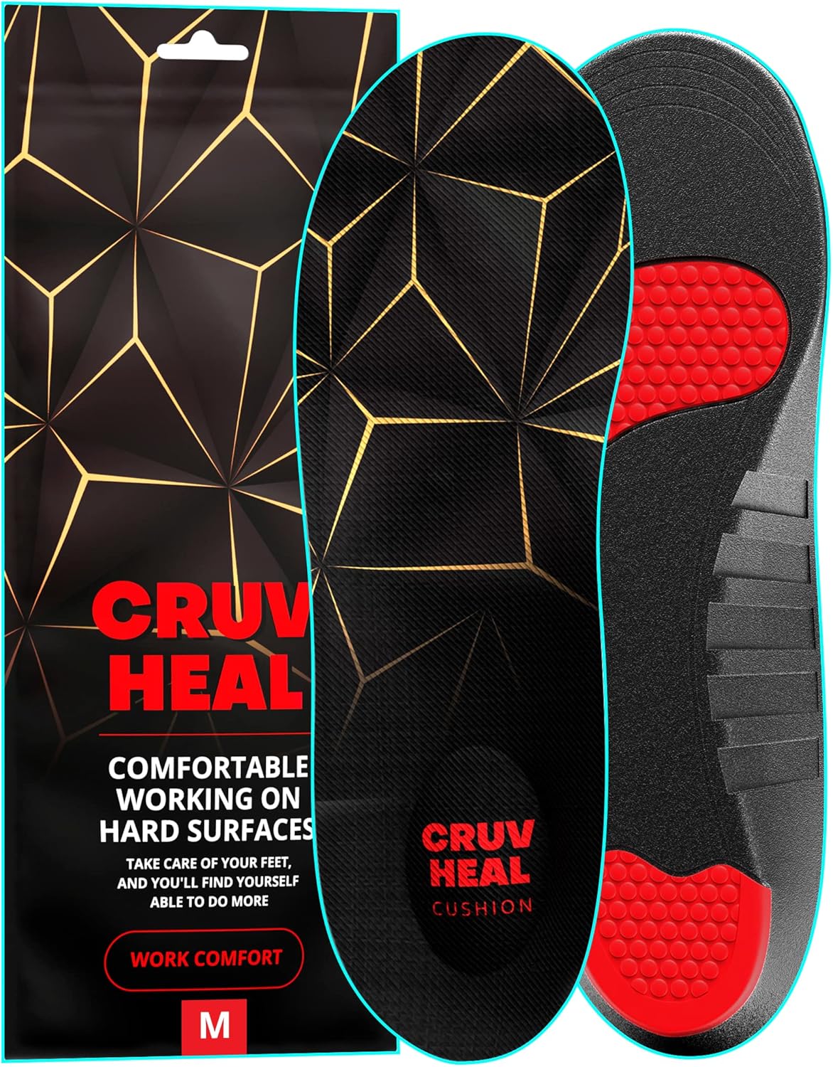 (New 2023) Work Pro Comfort Insoles Shock Absorption Low Arch