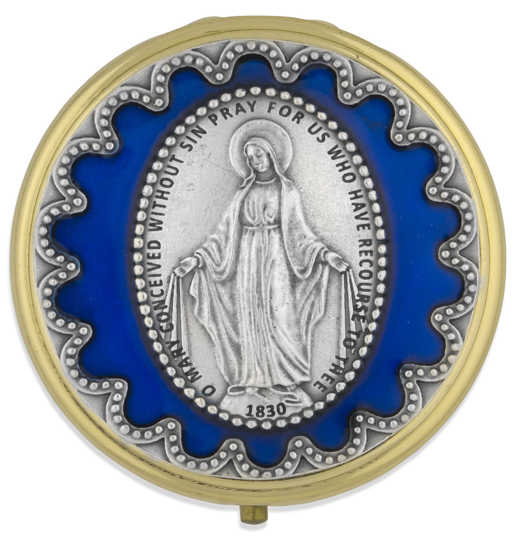 60mm Immaculate Conception PYX by Venerare (Blue Enamel)