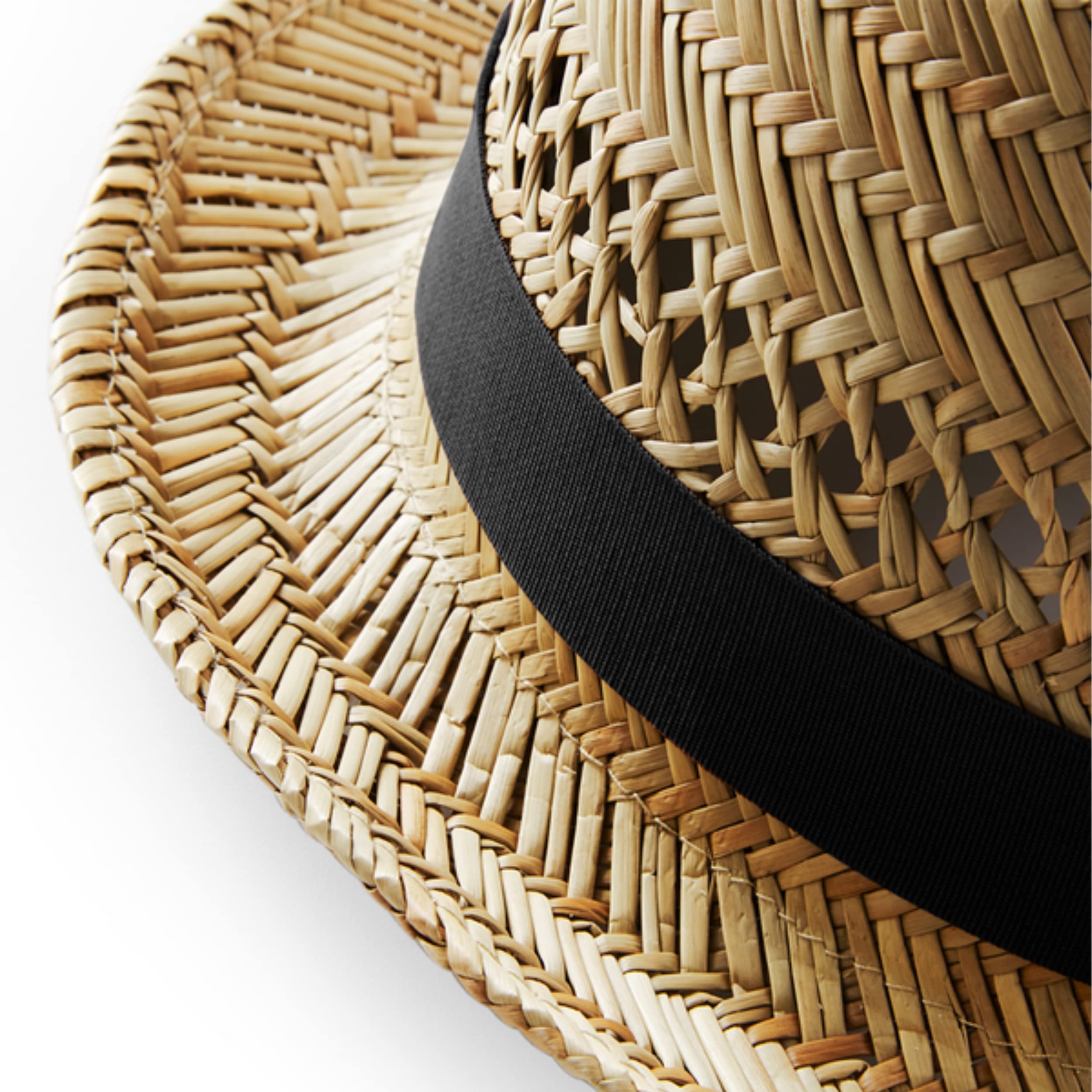 noTrash2003 Stylisher Herren Fedora Strohhut Sommerhut Trilby Damenhut Erntehelfer Hut Handgemacht Strandhut mit Hutband in Damengrösse (S/M) und Herrengrösse (L/XL)