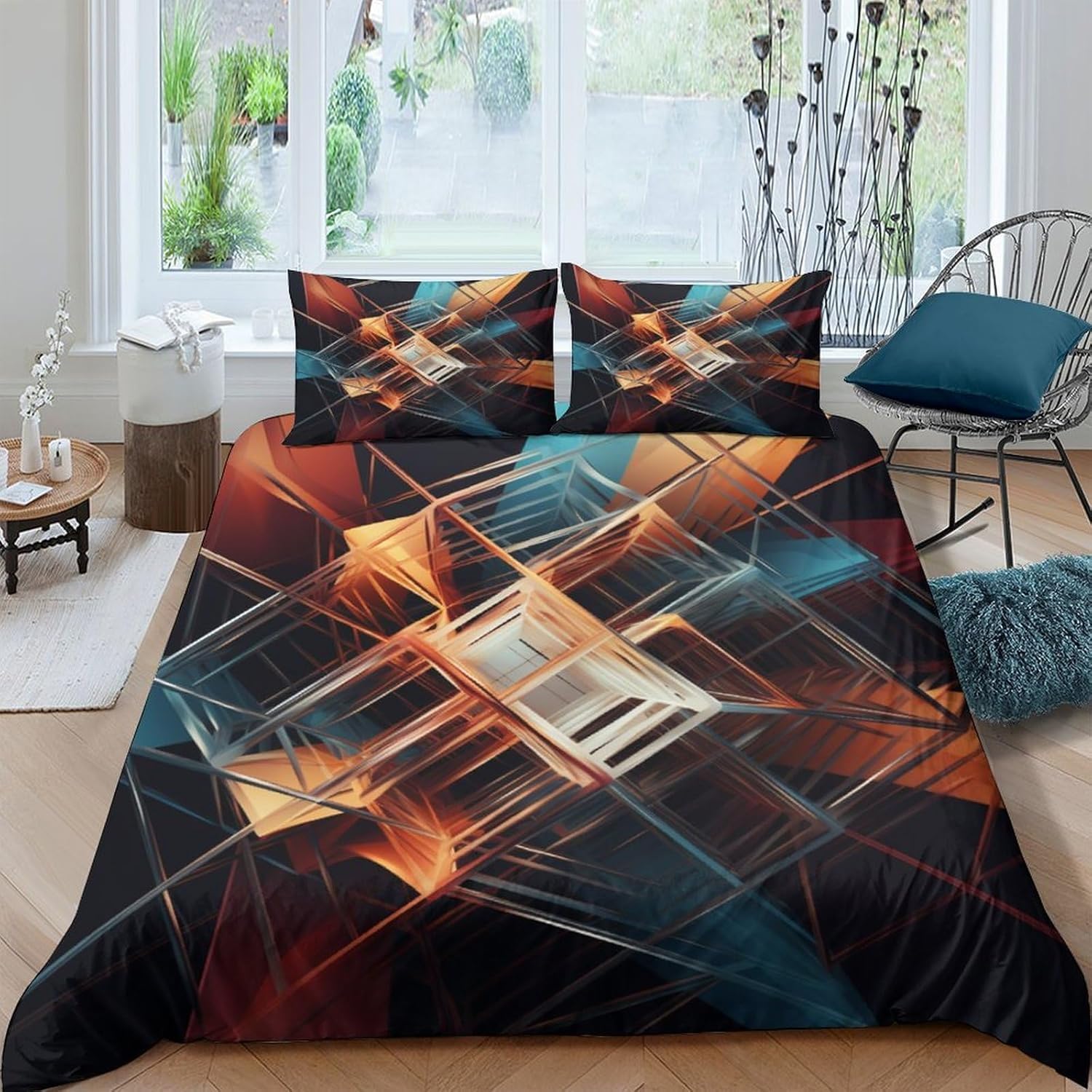 Parure de lit anti-allergie 200x200 cm à fermeture éclair fluide