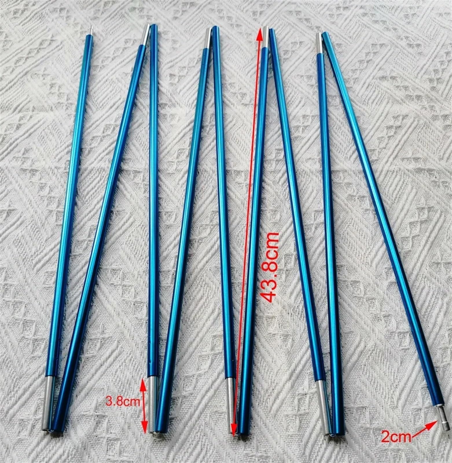 Zeltstangen 1 PC 8,5 mm Zeltstange Aluminium Camping Zeltstange 3,63 m Hochfeste Zeltstangen aus Legierung Blau Camping Zelte Teile Ausrüstung(12 Sections 483cm B)