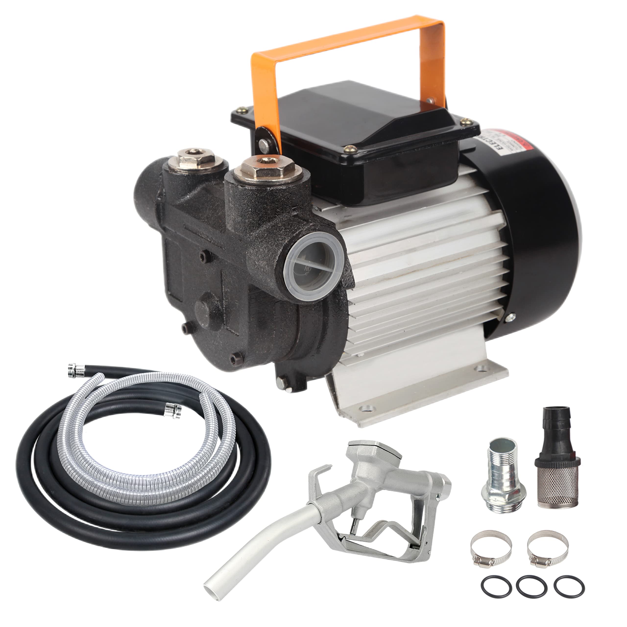 Photo 1 of Trupow 110V AC 16GPM Electric Self-priming Diesel Kerosene Oil Fuel Transfer Pump Kit w/Discharge Hose & Nozzle